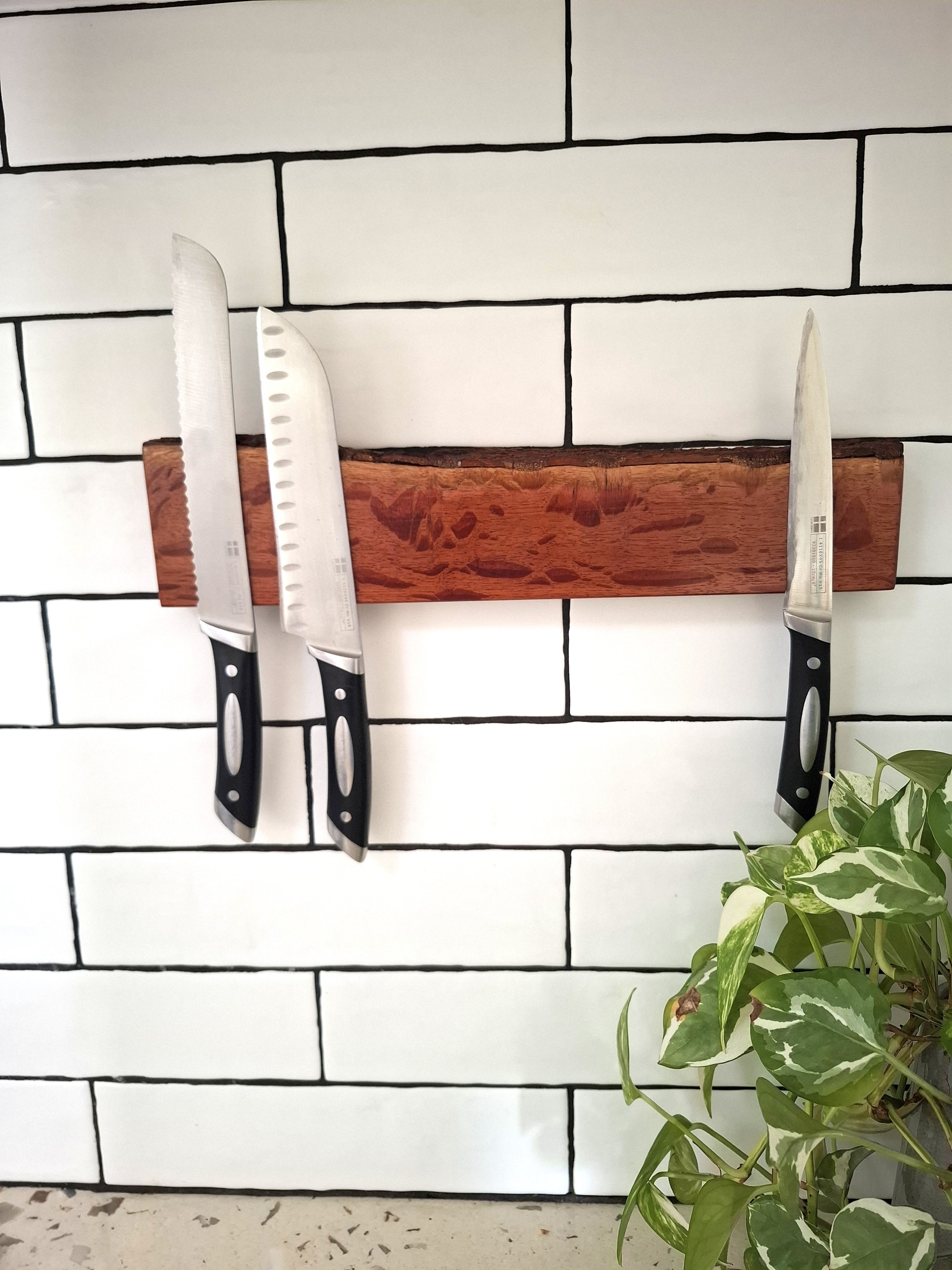 Handmade  Wooden Magnetic Knife Holder