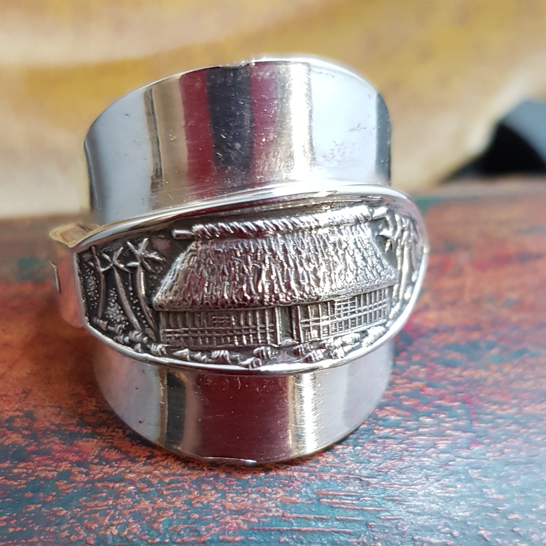 Silver Fijian Bure (hut) Ring (#416 AM/R)