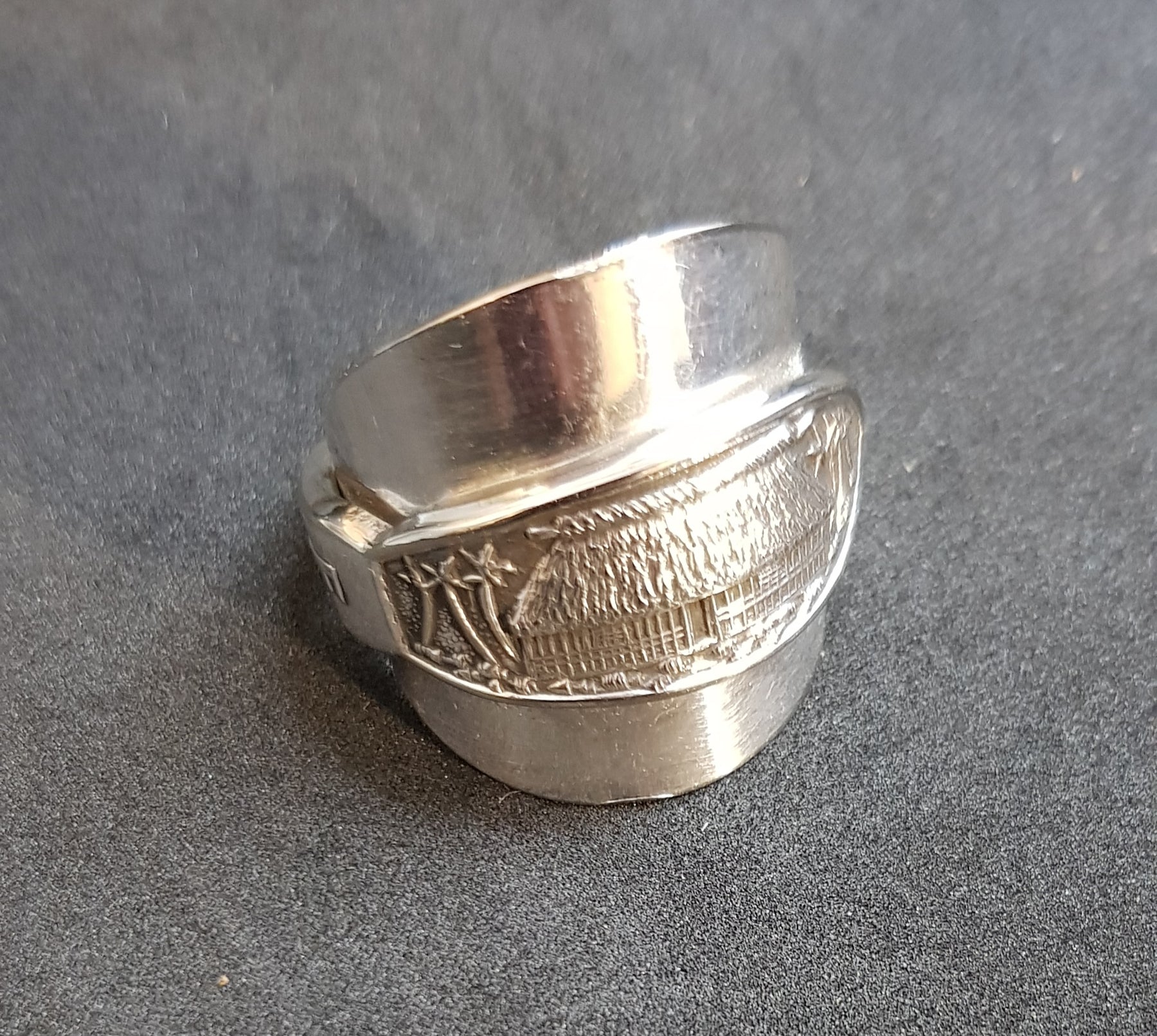 Silver Fijian Bure (hut) Ring (#416 AM/R)