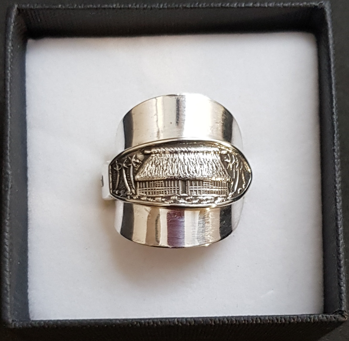 Silver Fijian Bure (hut) Ring (#416 AM/R)