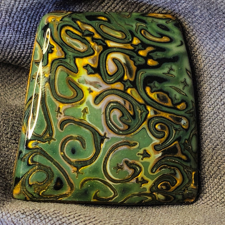 SWIRL & CURVE - POLYMER CLAY PENDANT