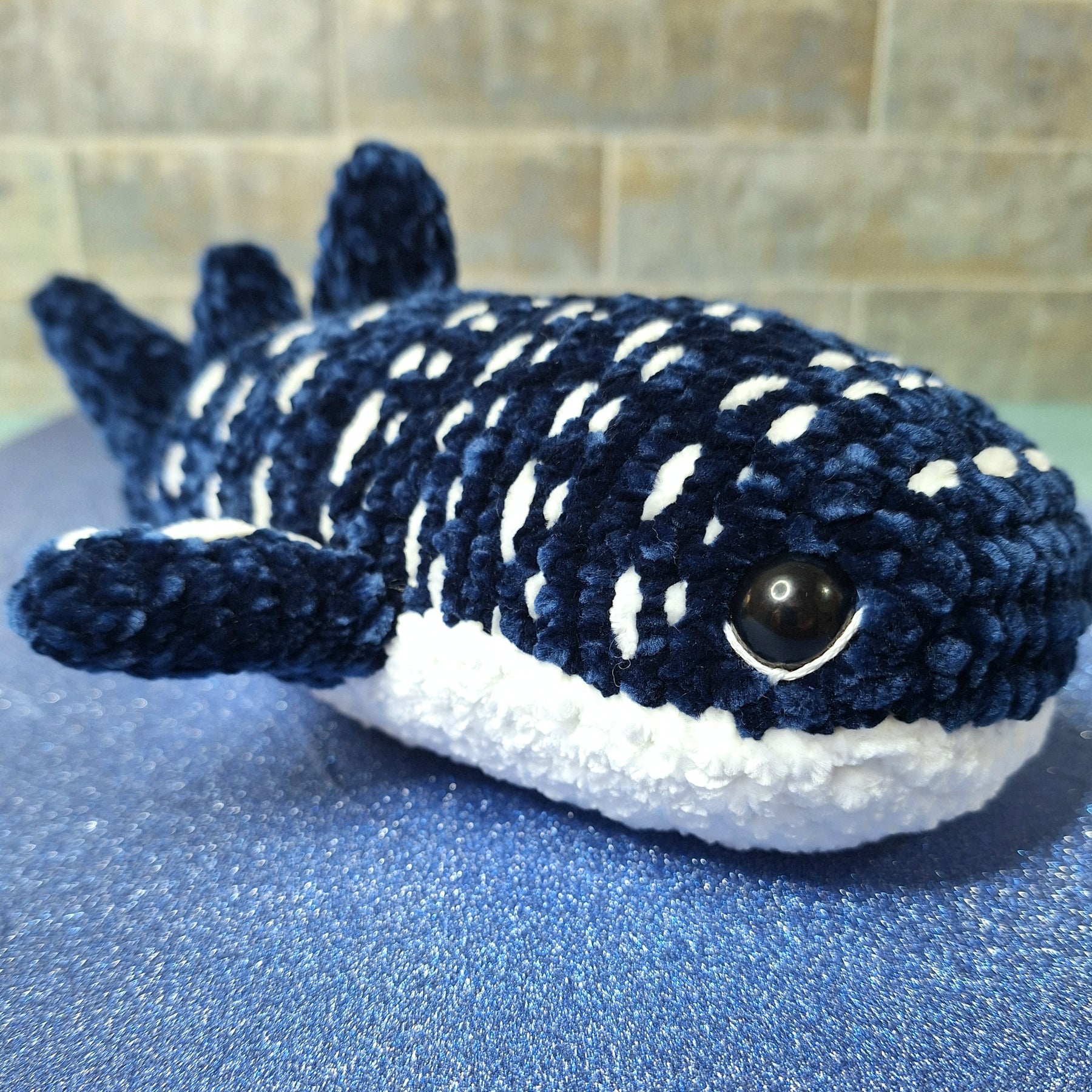 Crocheted Velvet Whale Shark