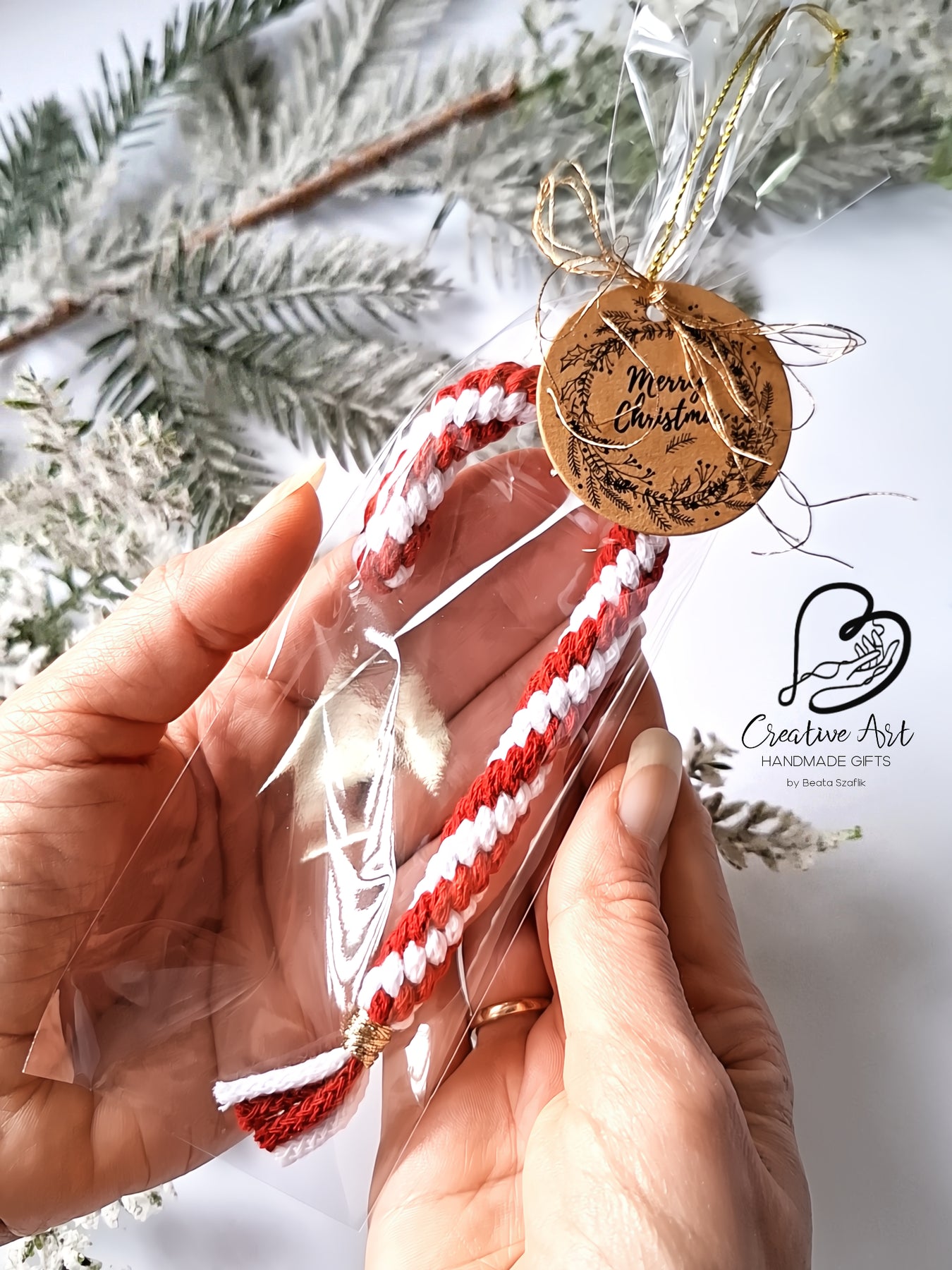 Macramé Candy Cane