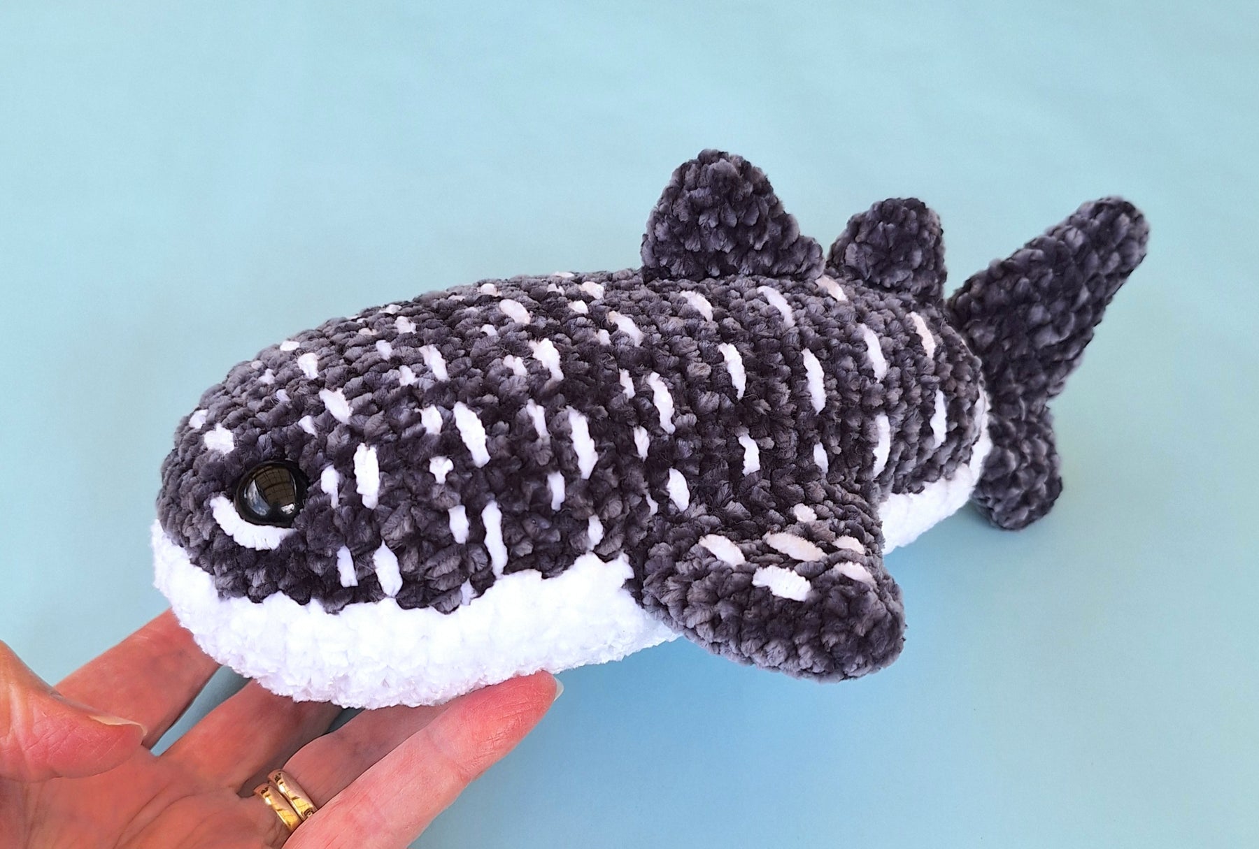 Crocheted Velvet Whale Shark