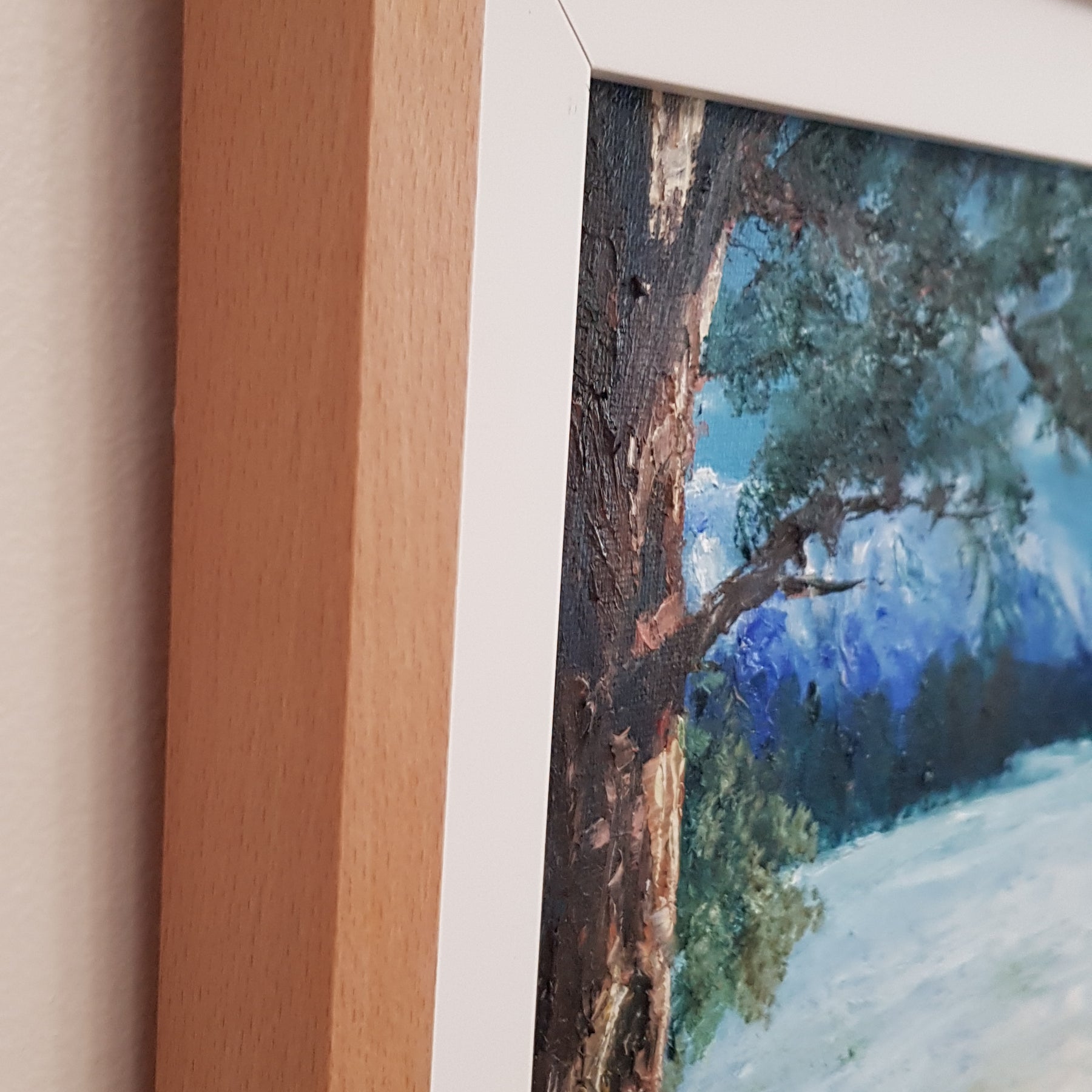 Snowy Wonderland,  Oil Painting, Free Shipping, 27.5 x 33cm Framed
