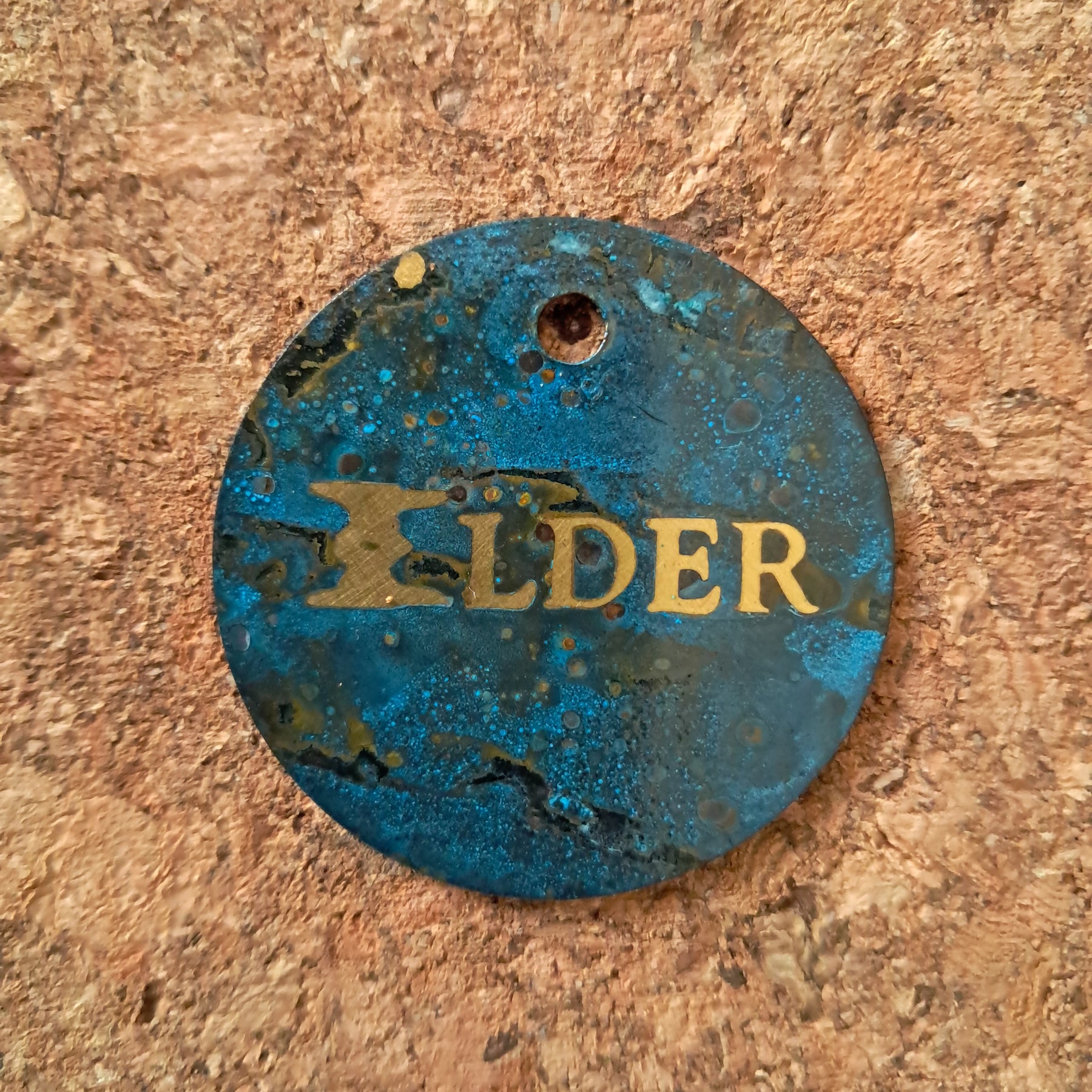 Brass Patina Pet Name Tag