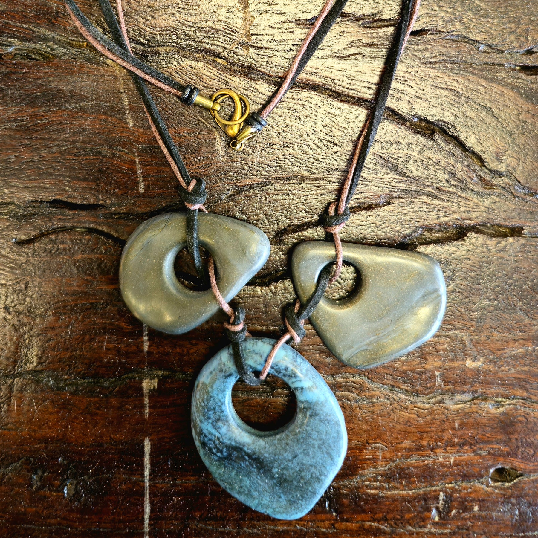 INSPIRED BY STONE - POLYMER CLAY NECKLACE