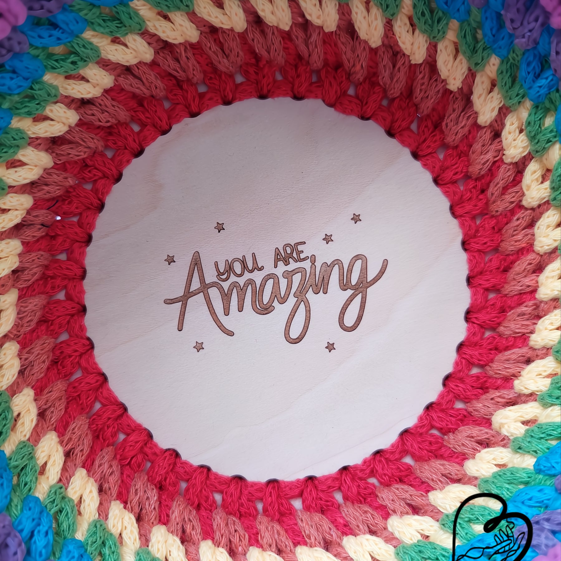 "You are amazing" Rainbow Trinket Basket
