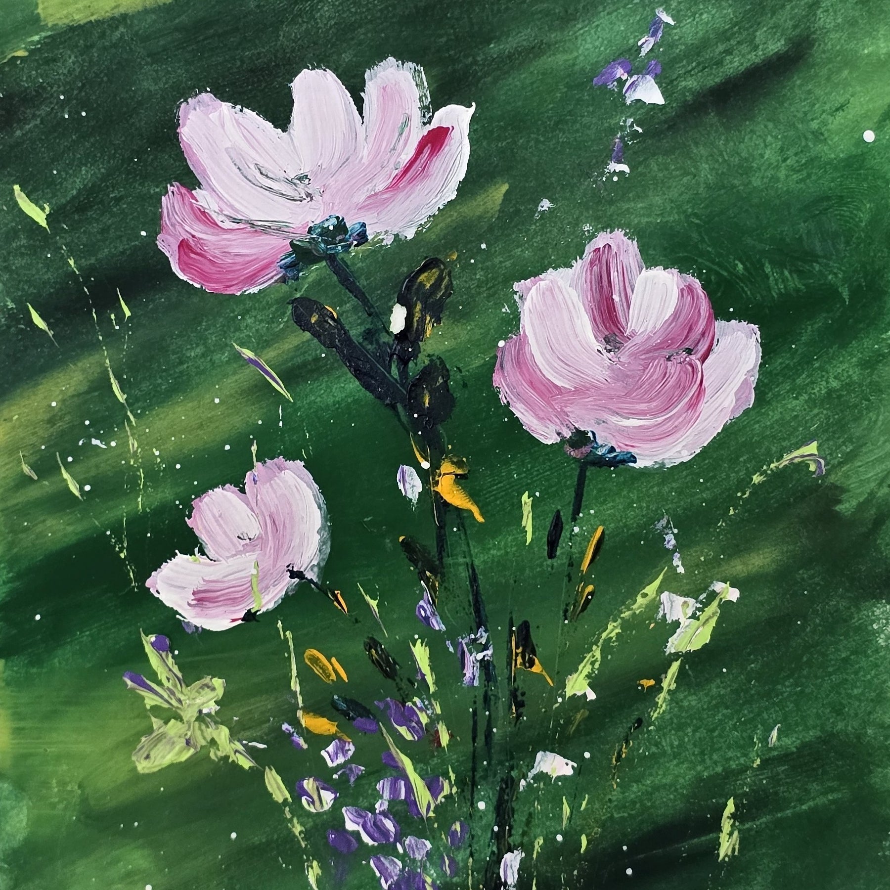 'A Softness In Green' - Original Artwork on Watercolour Paper 13x18cm