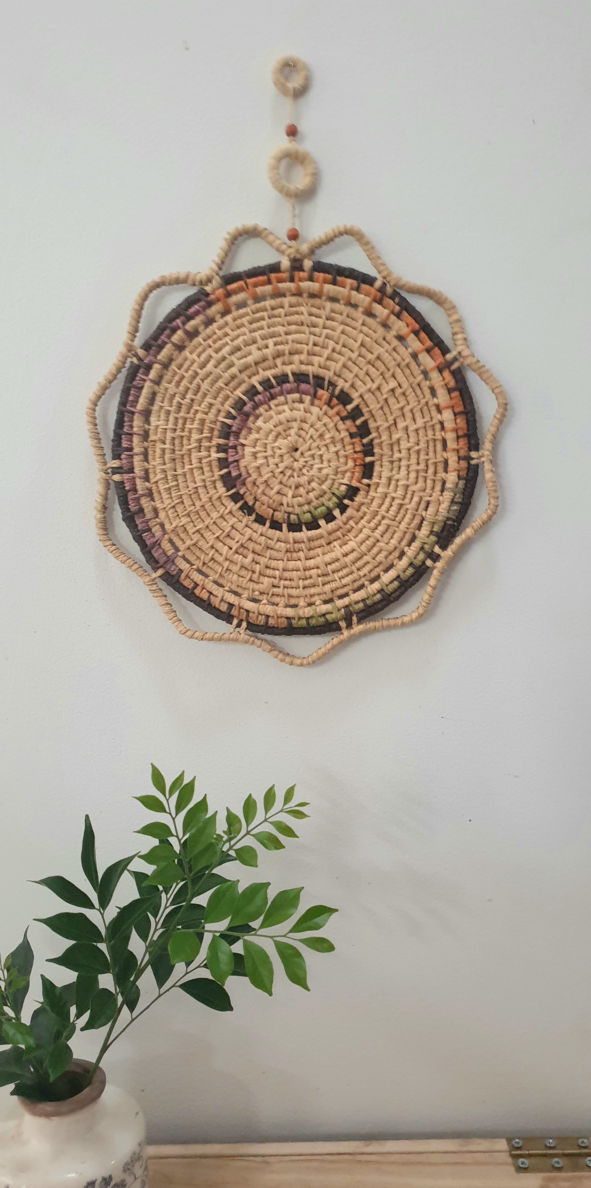 Handmade raffia wall art/hanging