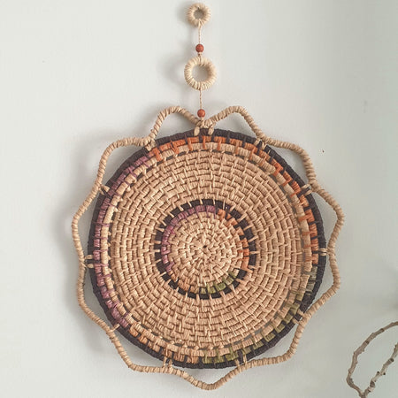 Handmade raffia wall art/hanging