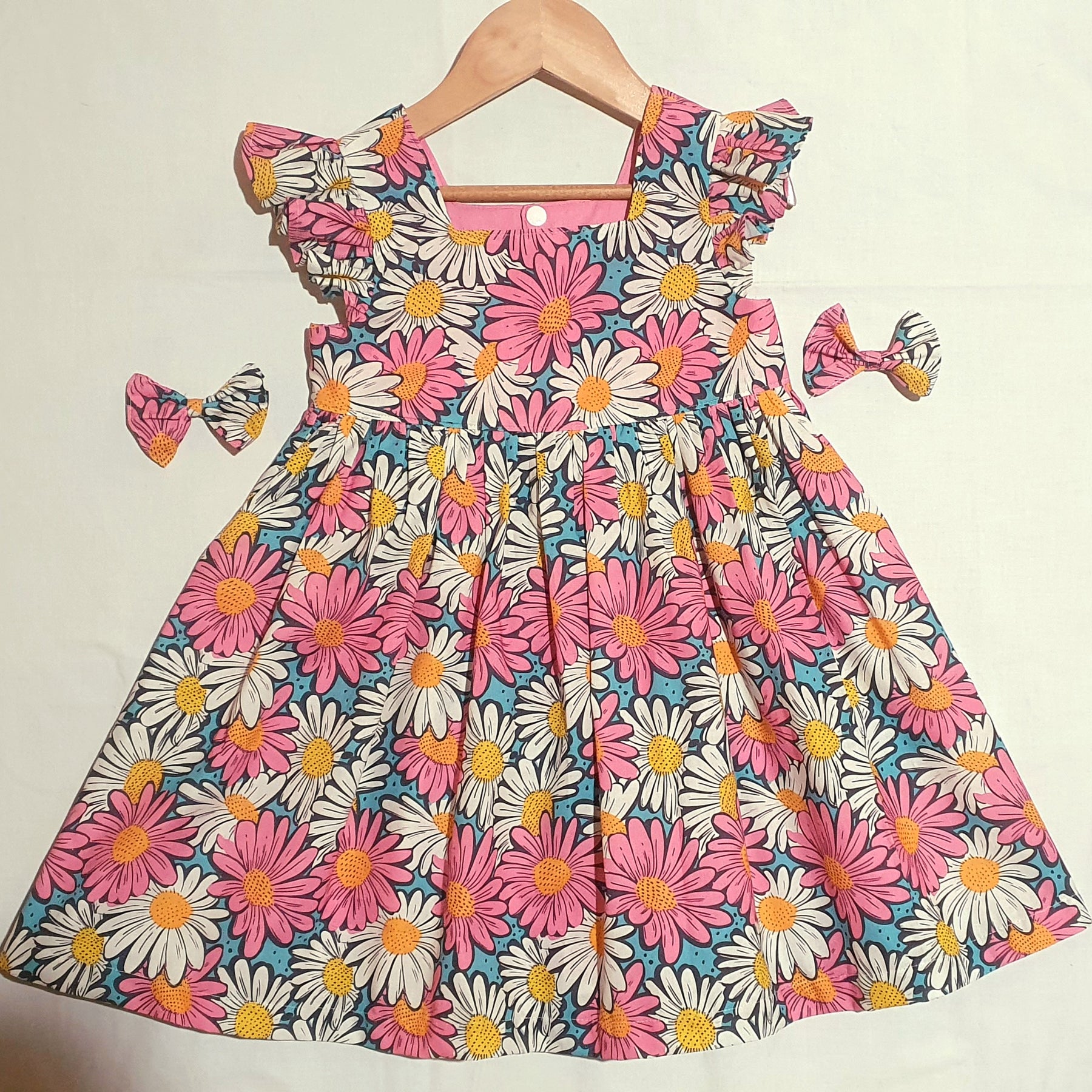 Blooming Daisy Dress – Handmade Girls’ Cotton Dress | Adorable Creatures Australia