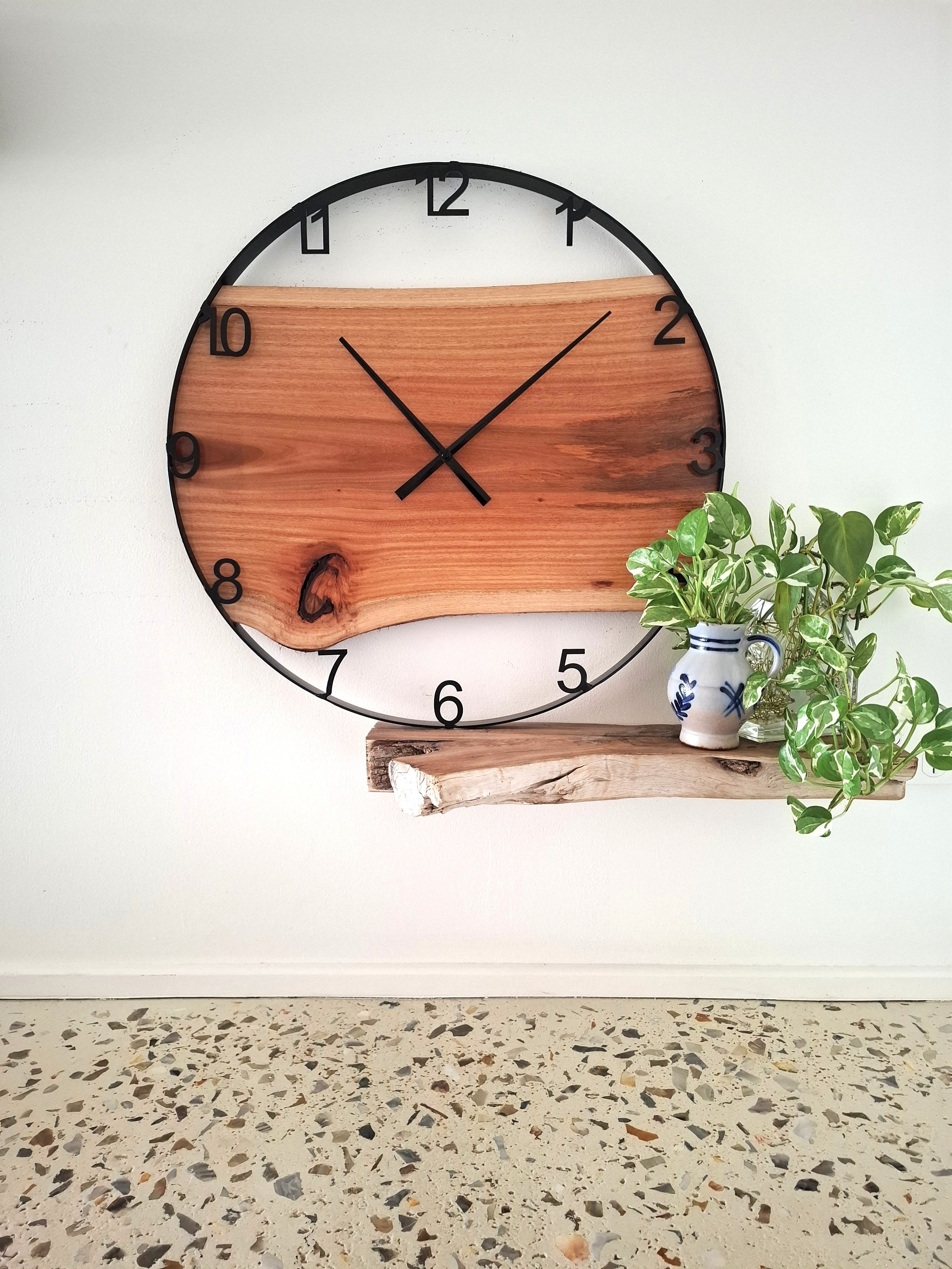 Large Wooden Wall Clock, Australian Made Gift for 5th Wedding Anniversary