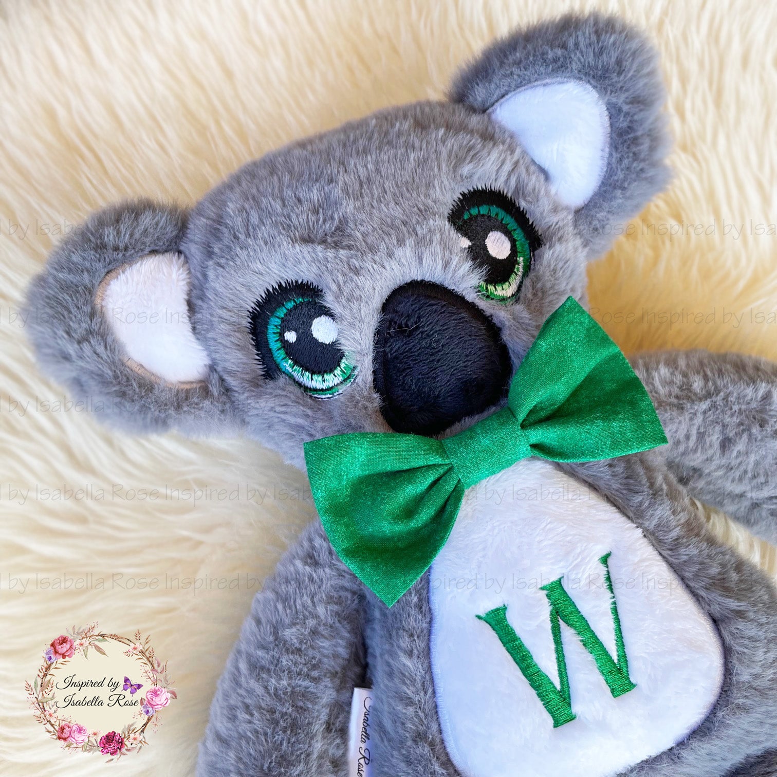 Personalised koala, Embroidered name, Made to order