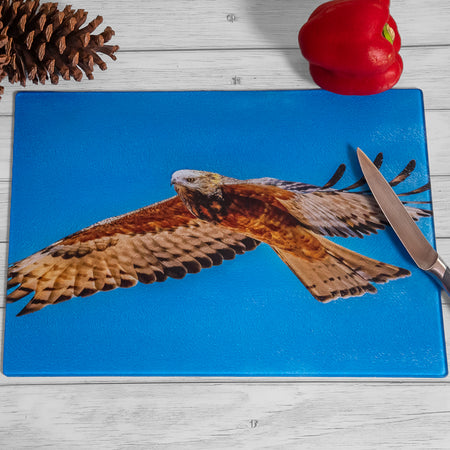 Tempered Glass Chopping Board - Square-tailed Kite - Cutting Board
