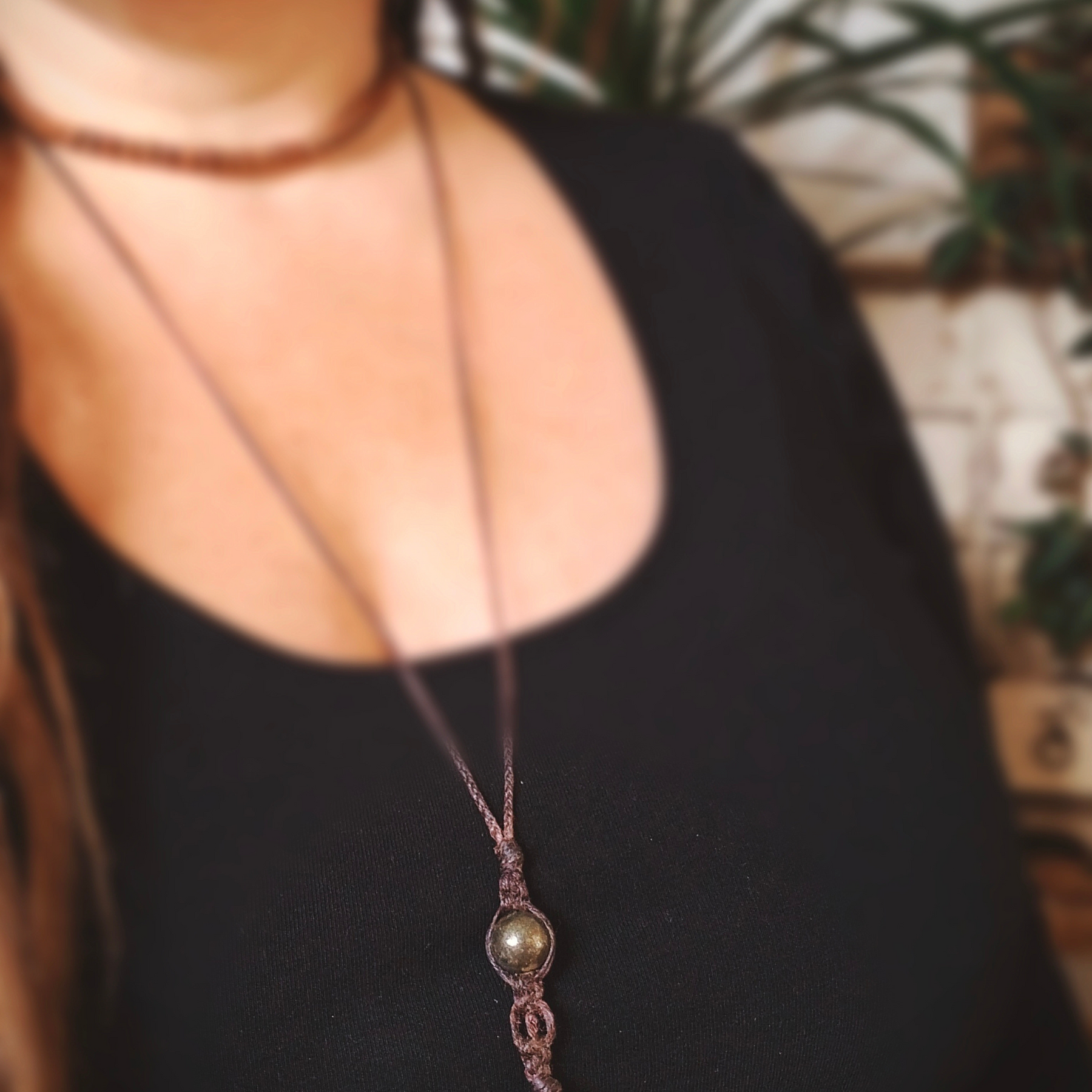 •| AMETHYST | PYRITE |• natural crystal necklace