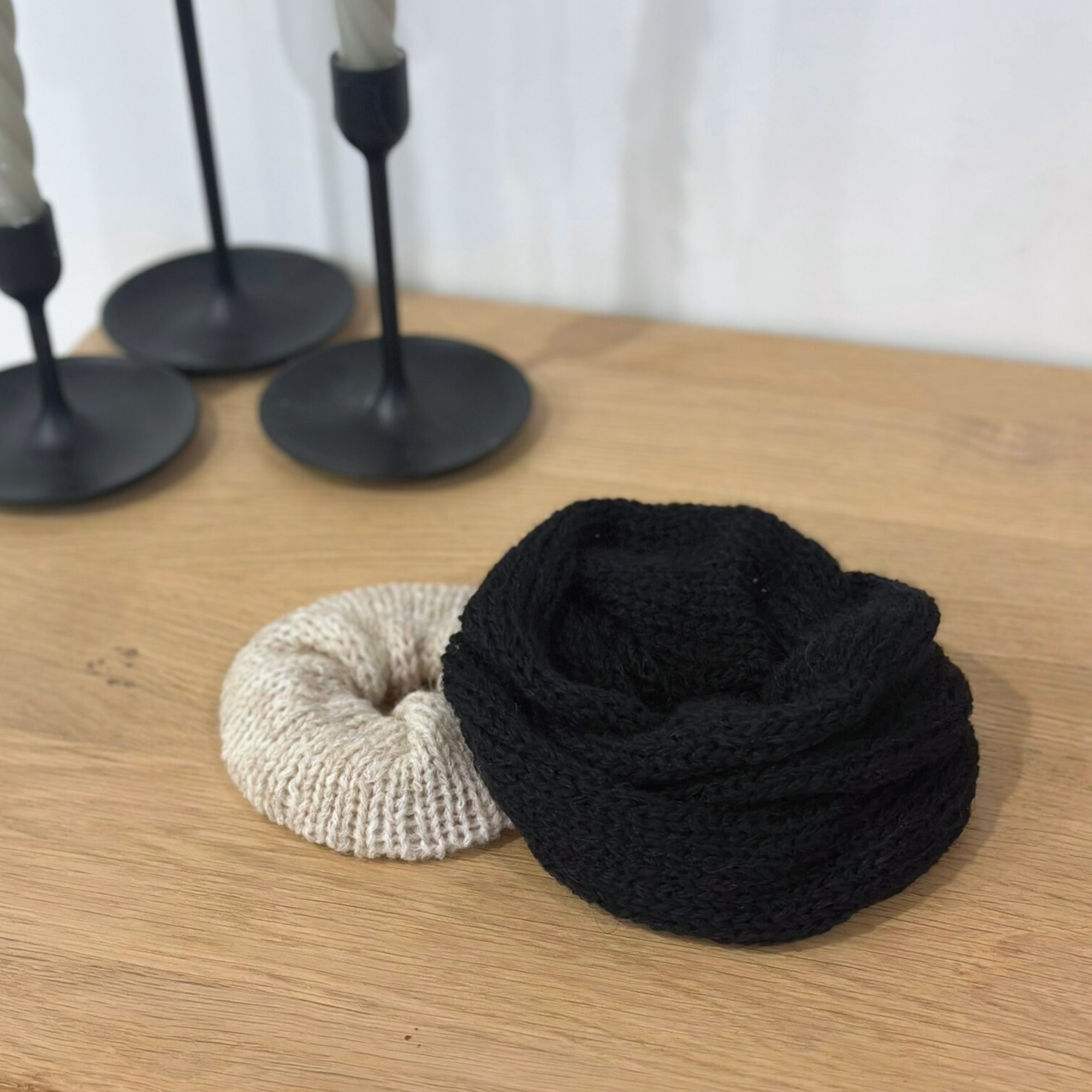 Handmade Knit Scrunchie Gift Set – Merino & Alpaca