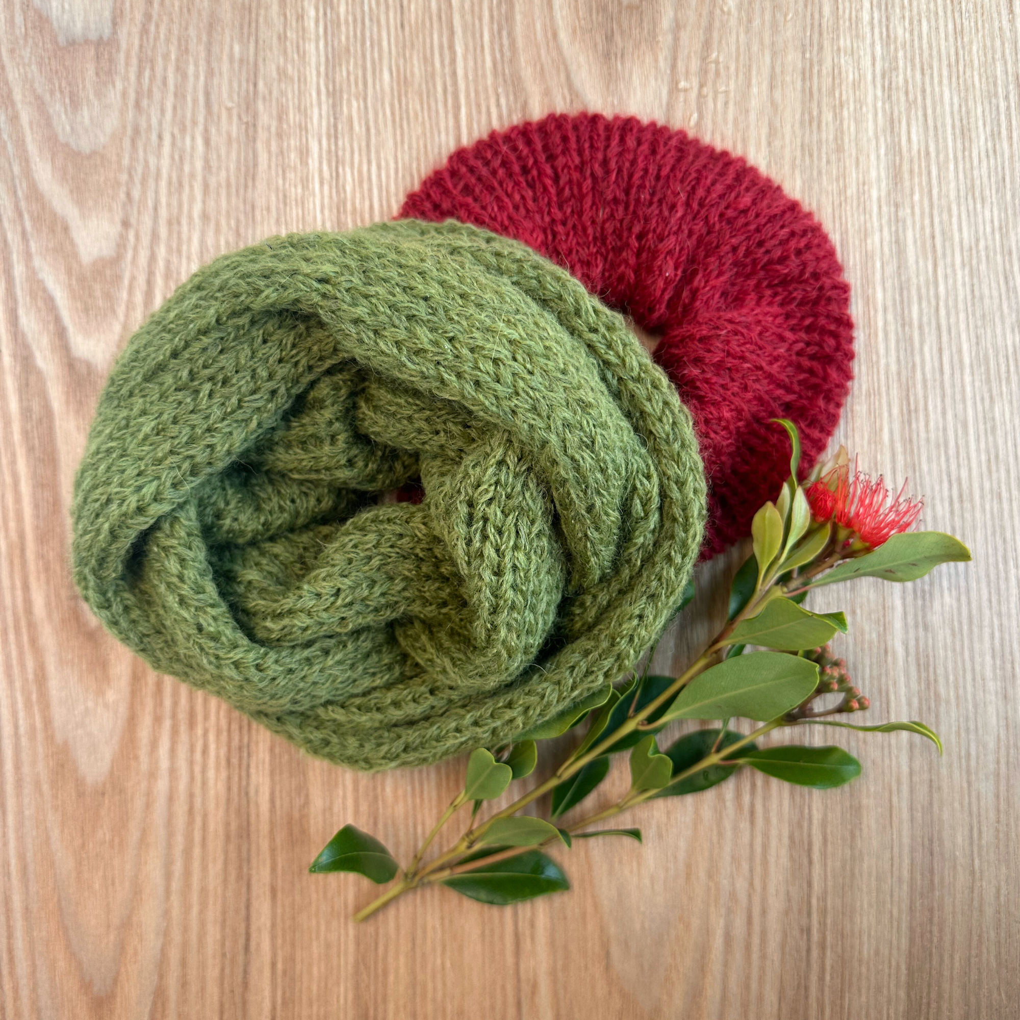 Handmade Knit Scrunchie Gift Set – Merino & Alpaca