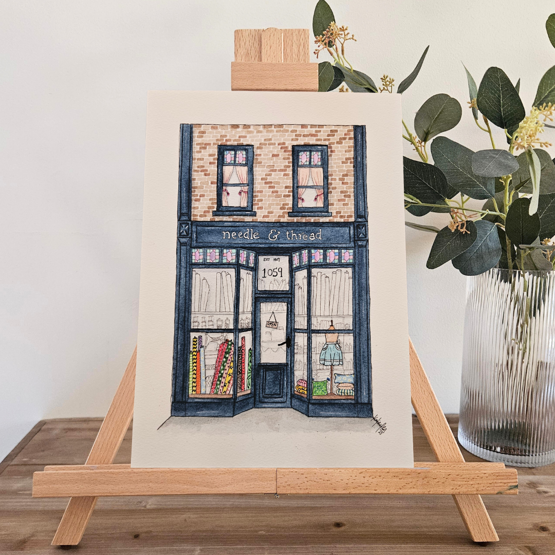 Watercolour Art Print - 'Needle & Thread'