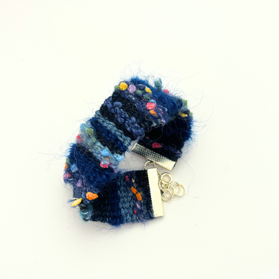 Handwoven Textile Fibre Art Bracelet