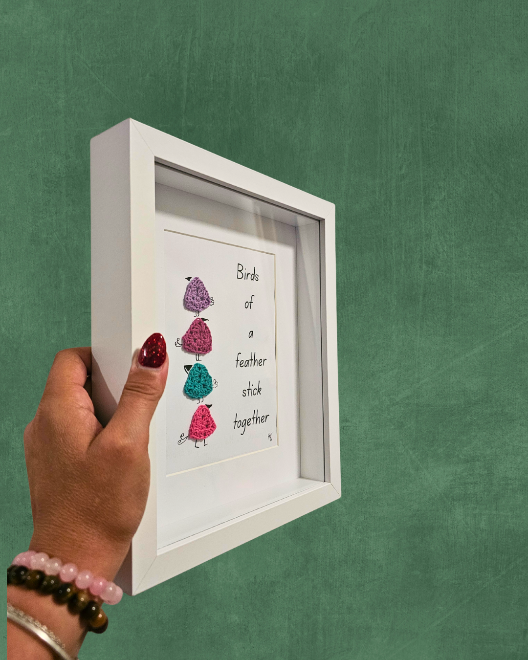 Framed Crochet Art - friendship-