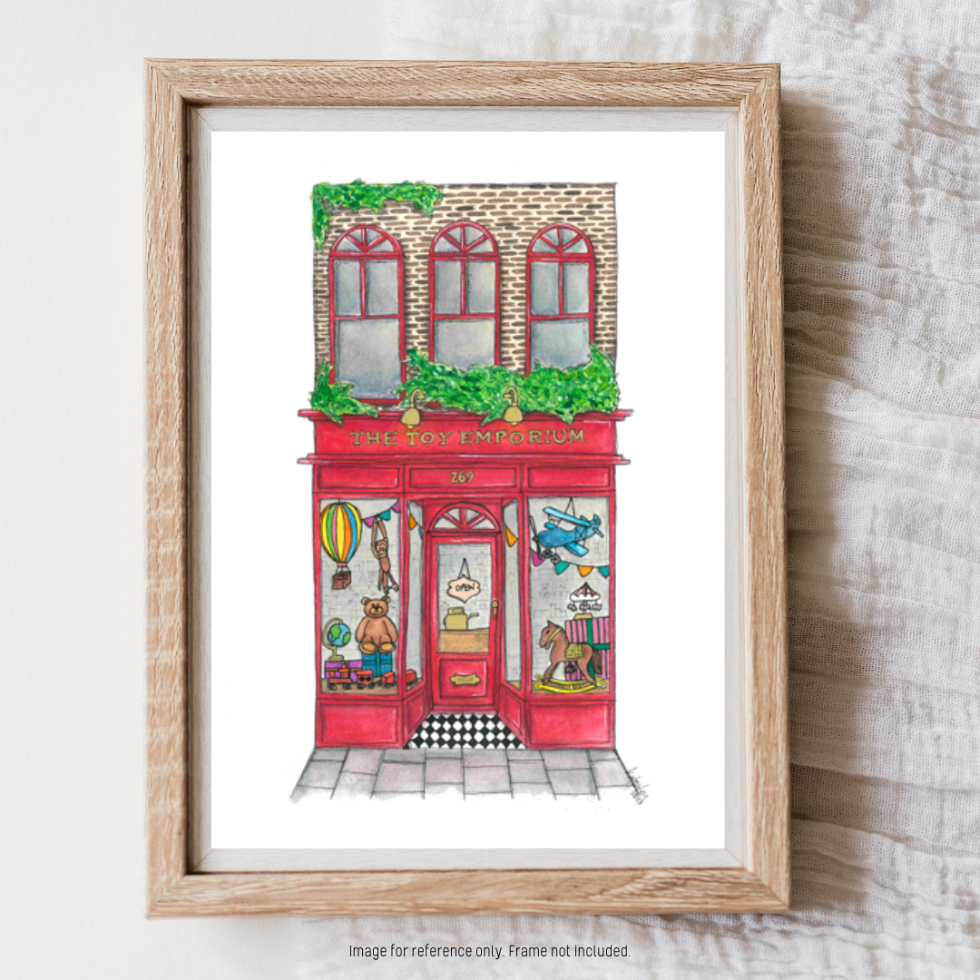 Watercolour Art Print - 'The Toy Emporium'