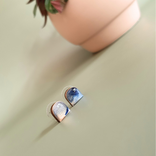 The Bubblegum Sky Collection | Resin art jewellery | Studs & large dangle earrings | Brooch