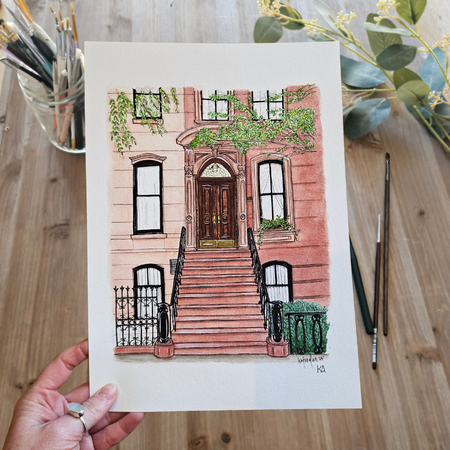 Watercolour Art Print - 'Carrie's Apartment'