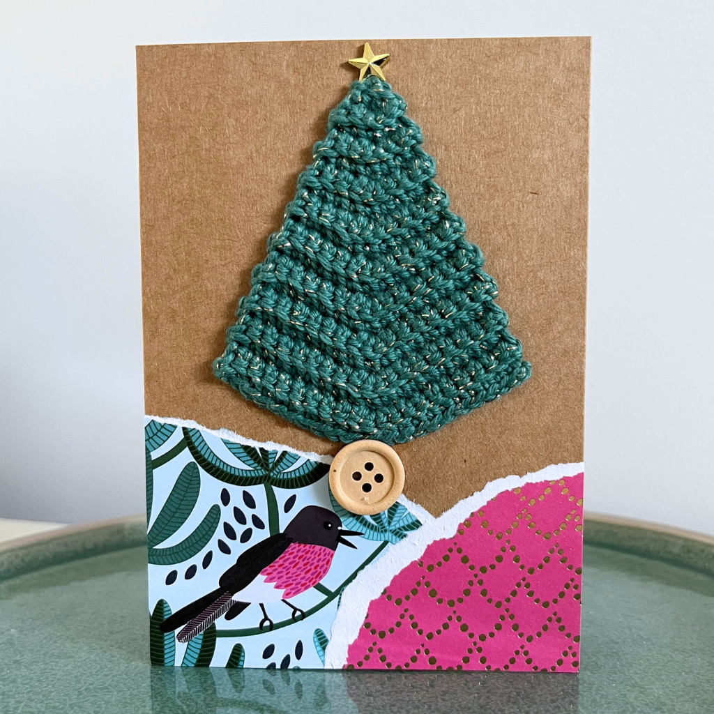 Crochet Christmas tree card (choice of options)