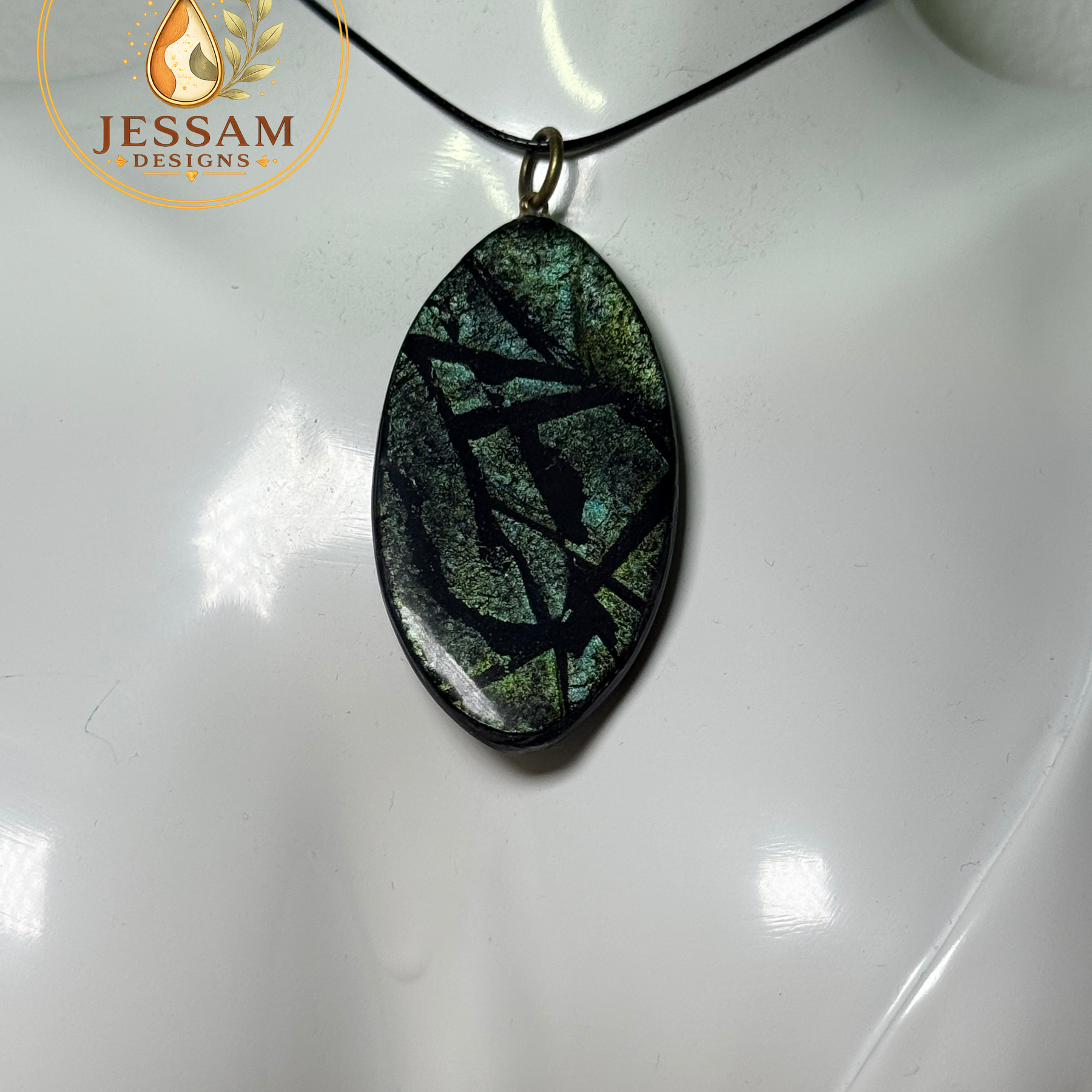 Verdigris Collection | Artisan Polymer Clay Necklace