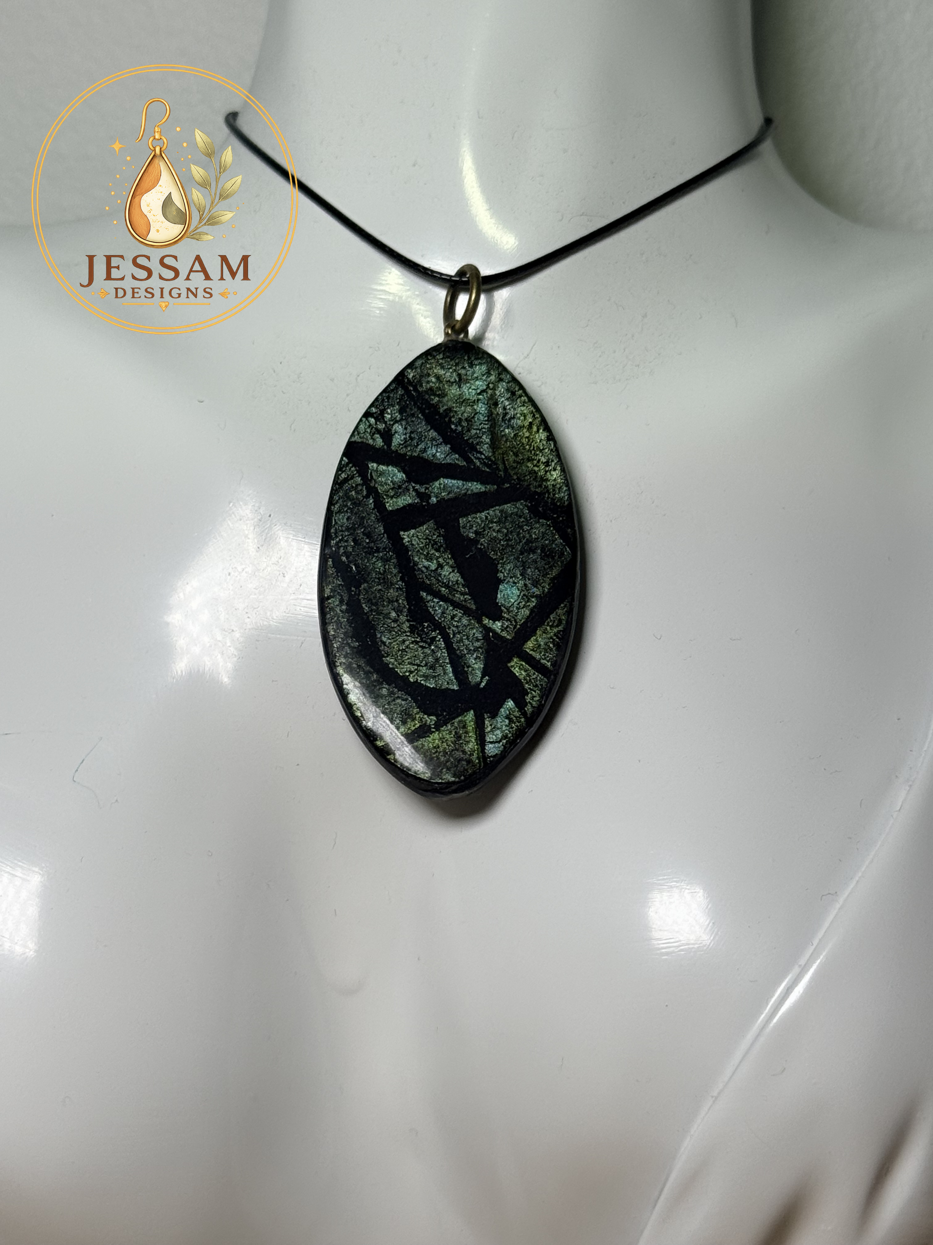 Verdigris Collection | Artisan Polymer Clay Necklace