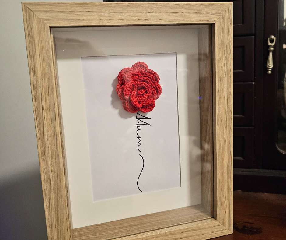 Crochet Framed Art - Mum-