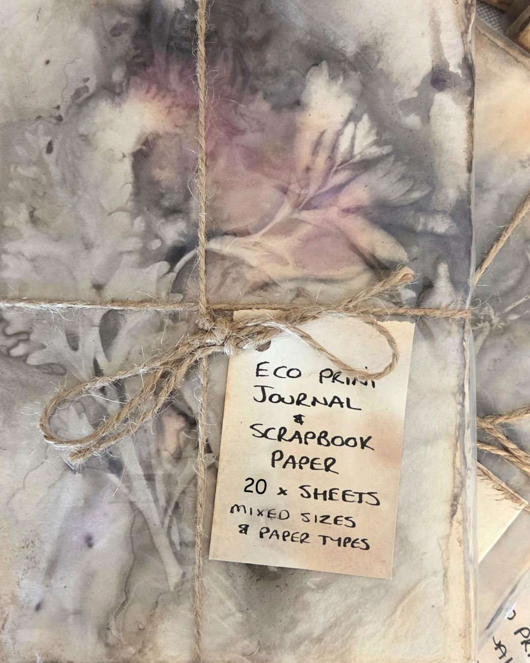 Eco Printed Journal Paper - 20 Pack