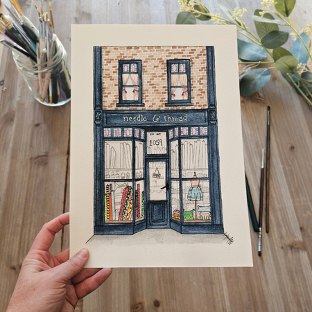 Watercolour Art Print - 'Needle & Thread'