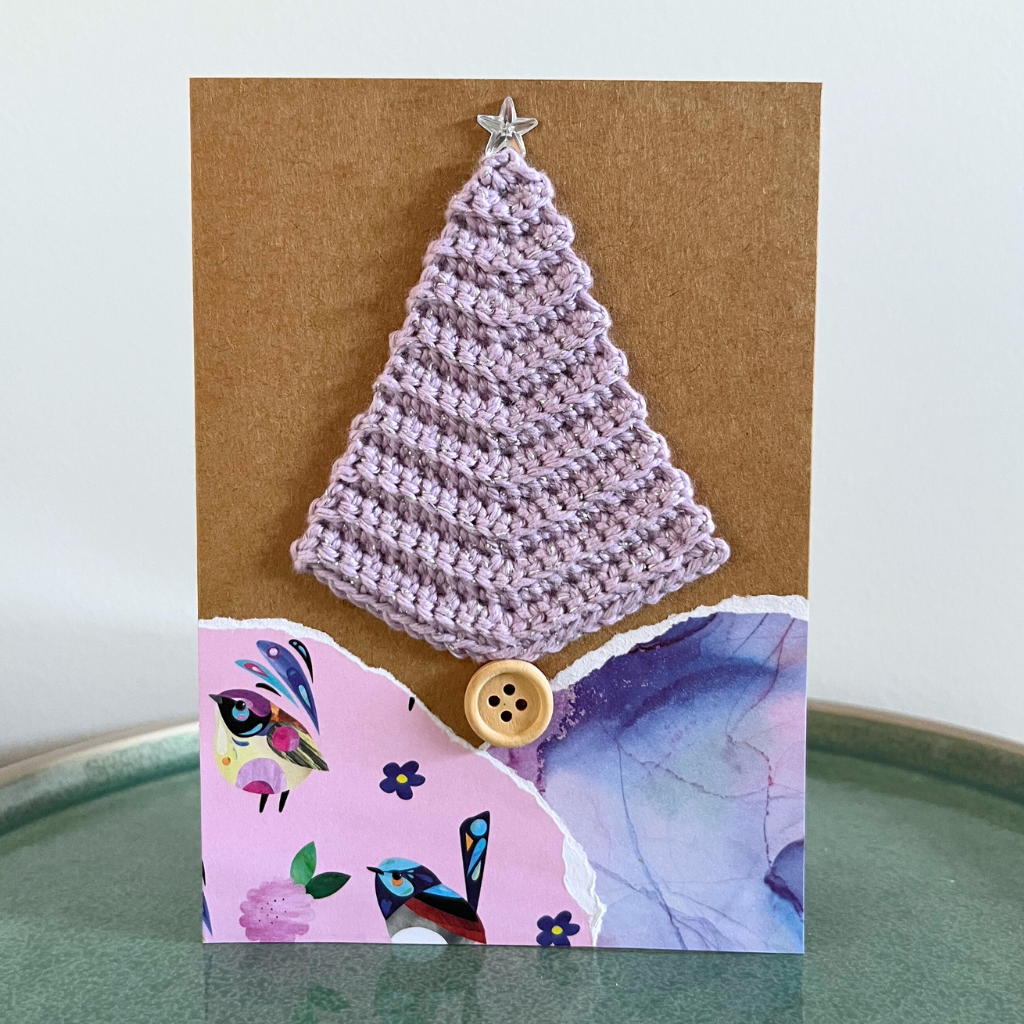 Crochet Christmas tree card (choice of options)