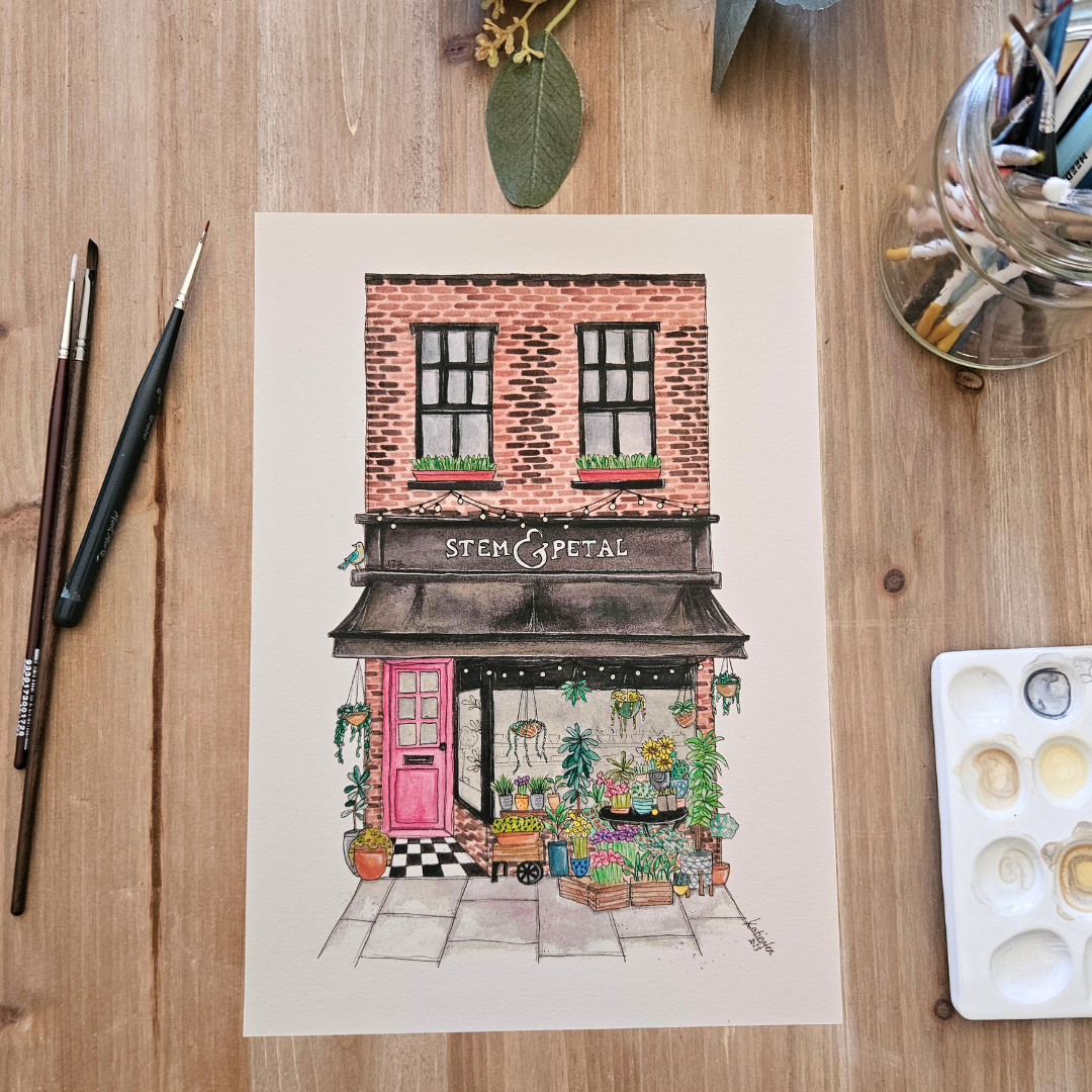 Watercolour Art Print - 'Stem & Petal' Storefront