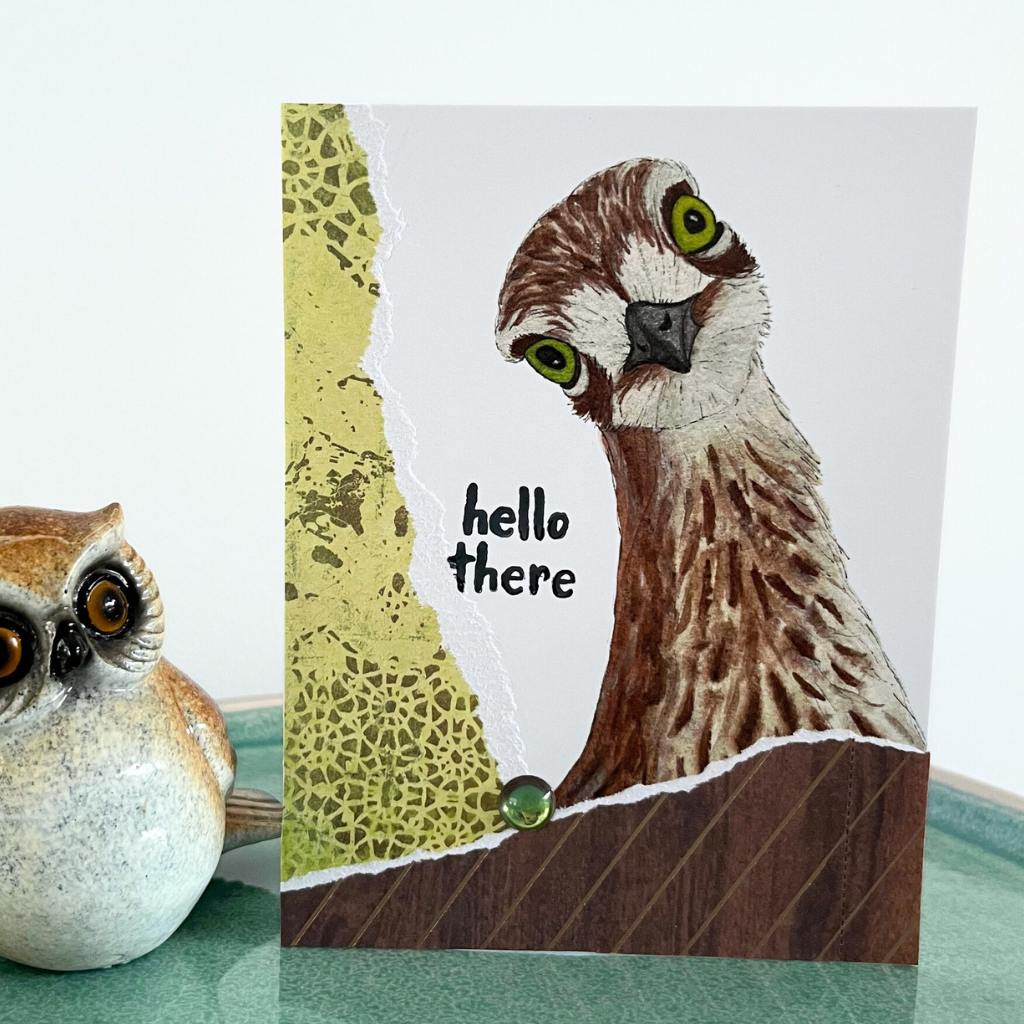 Bush stone curlew "Hello there" card