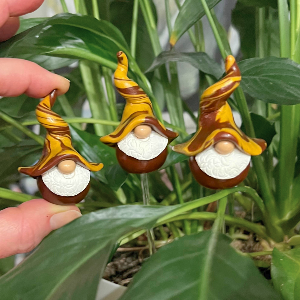 Hawthorn polymer clay gnome trio - CUSTOM ORDER