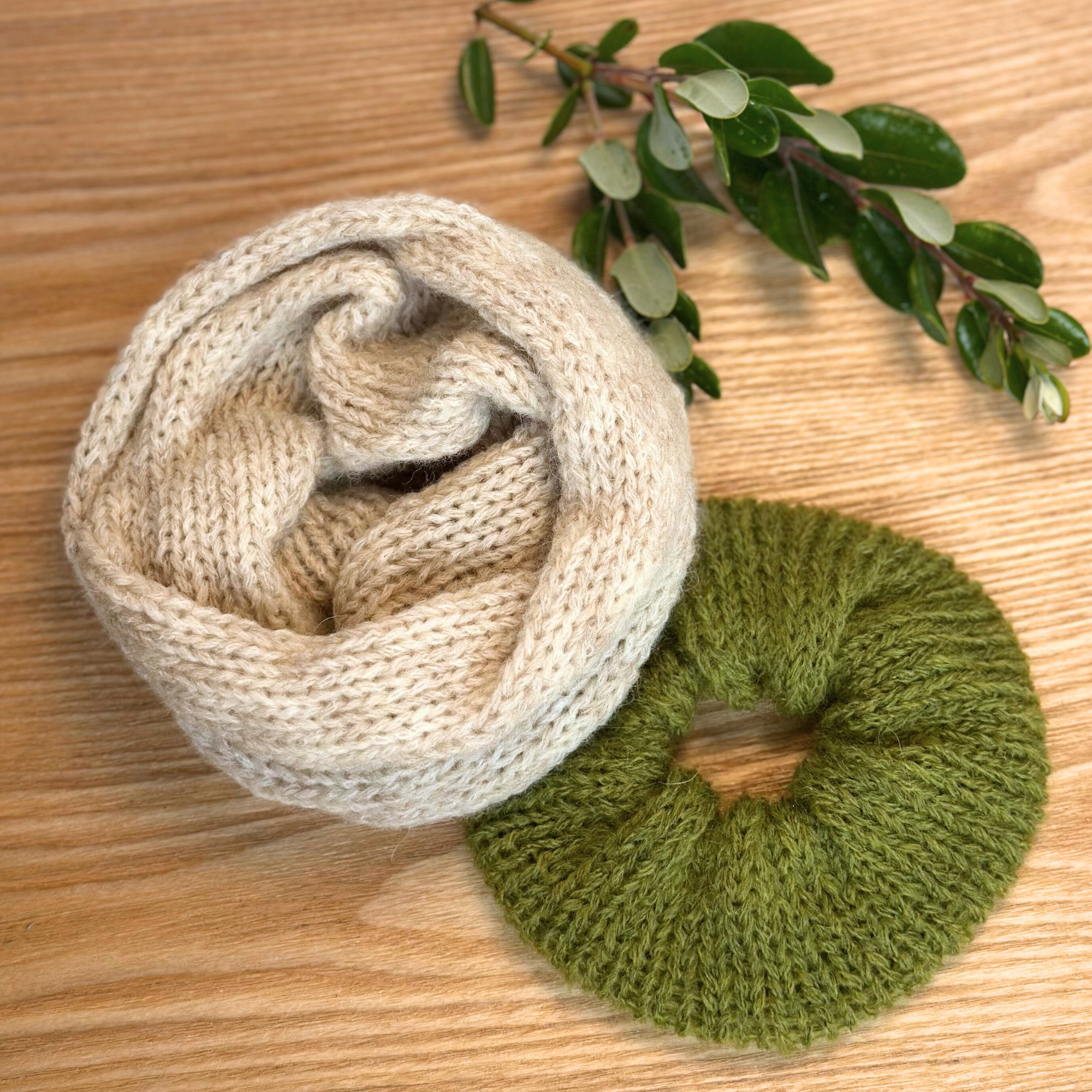 Handmade Knit Scrunchie Gift Set – Merino & Alpaca