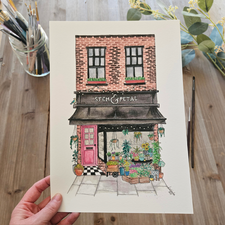 Watercolour Art Print - 'Stem & Petal' Storefront