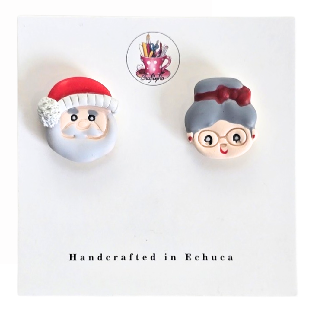 Mr & Mrs Claus Stud earrings