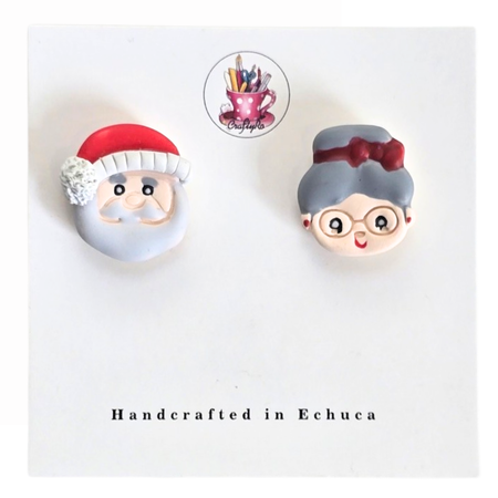 Mr & Mrs Claus Stud earrings
