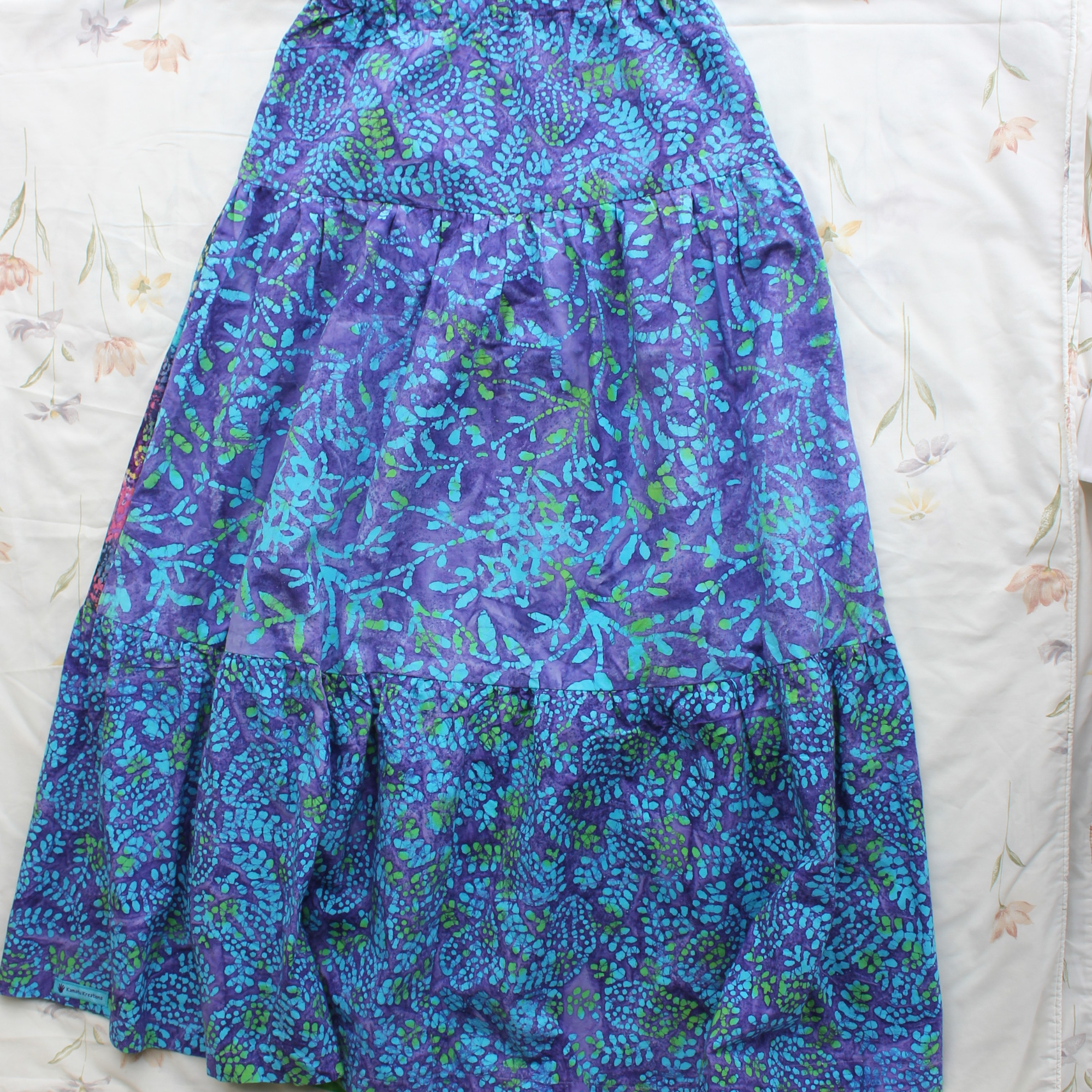 Womens Maxi Skirt, Size Small, Multicoloured Batiks.