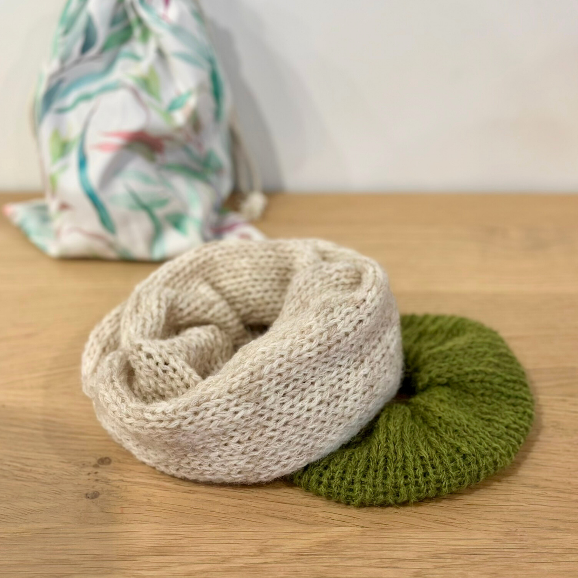 Handmade Knit Scrunchie Gift Set – Merino & Alpaca