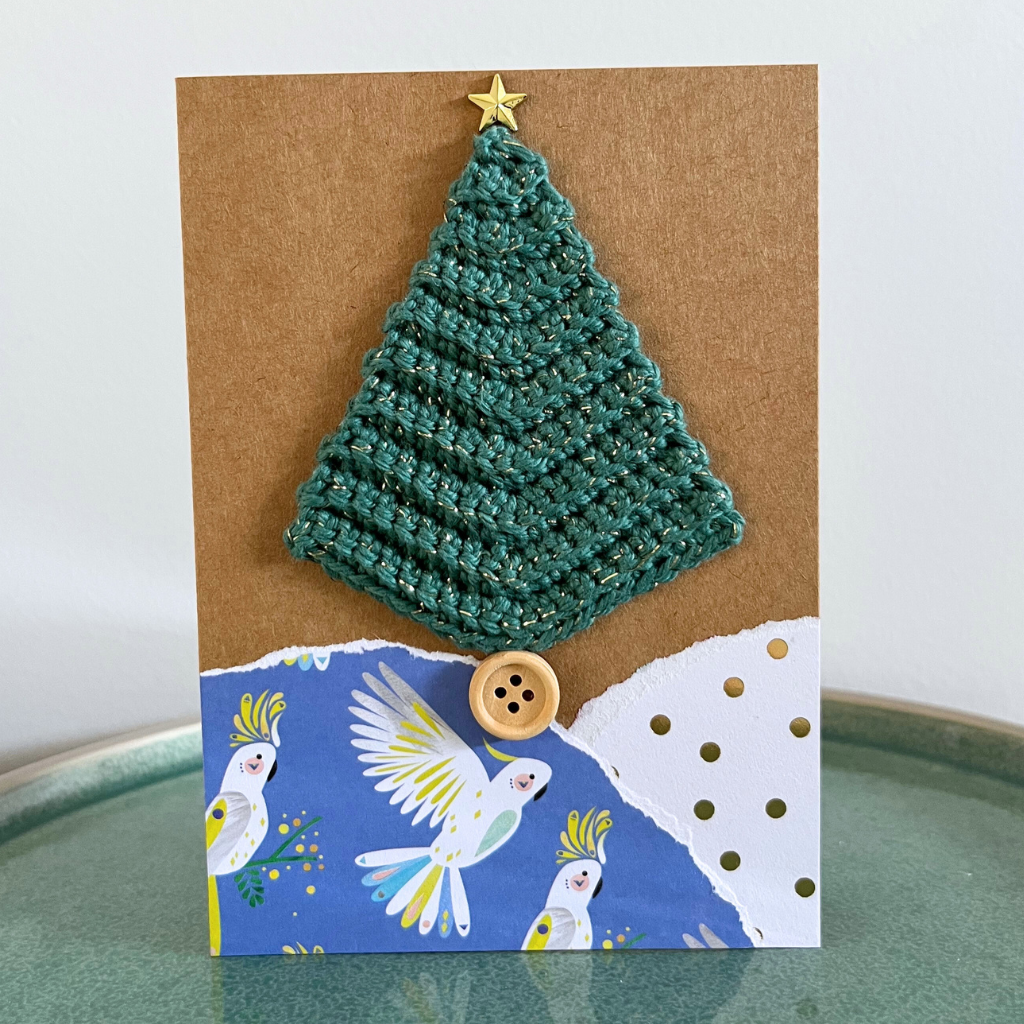 Crochet Christmas tree card (choice of options)