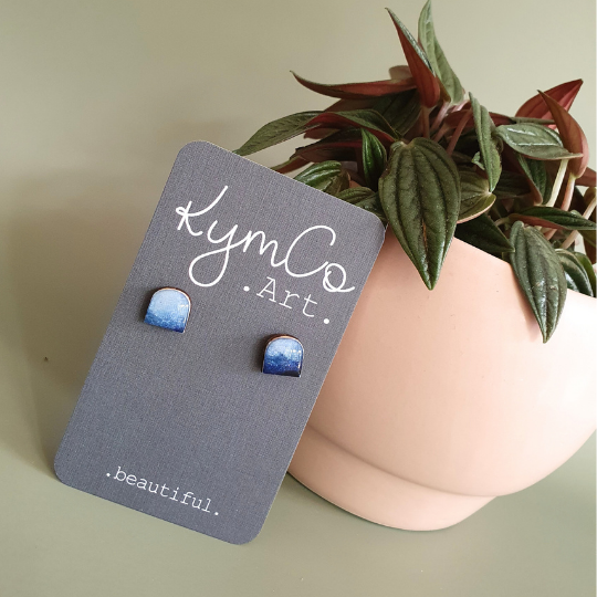 The Bubblegum Sky Collection | Resin art jewellery | Studs & large dangle earrings | Brooch