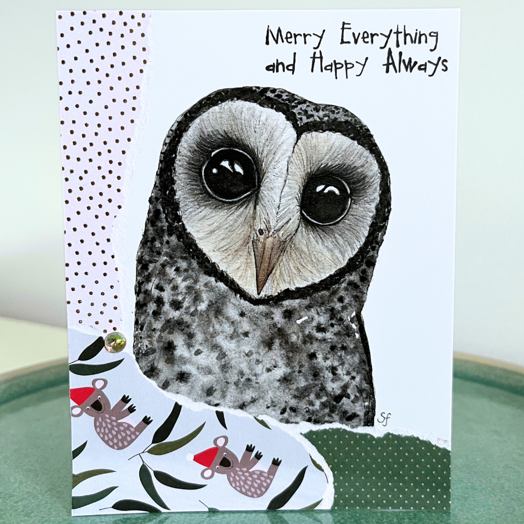 Christmas card - owls (choice of options)