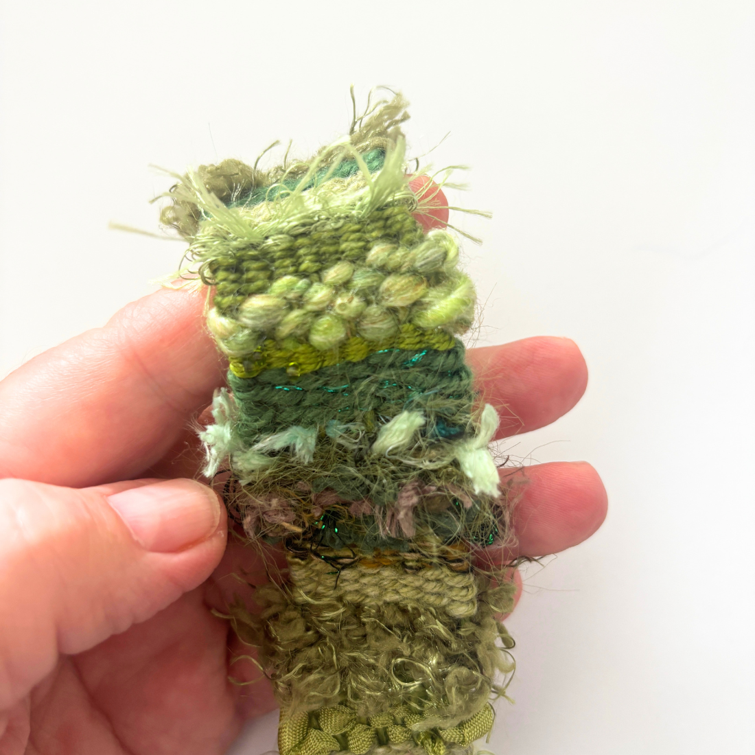 Handwoven Textile Fibre Art Bracelet