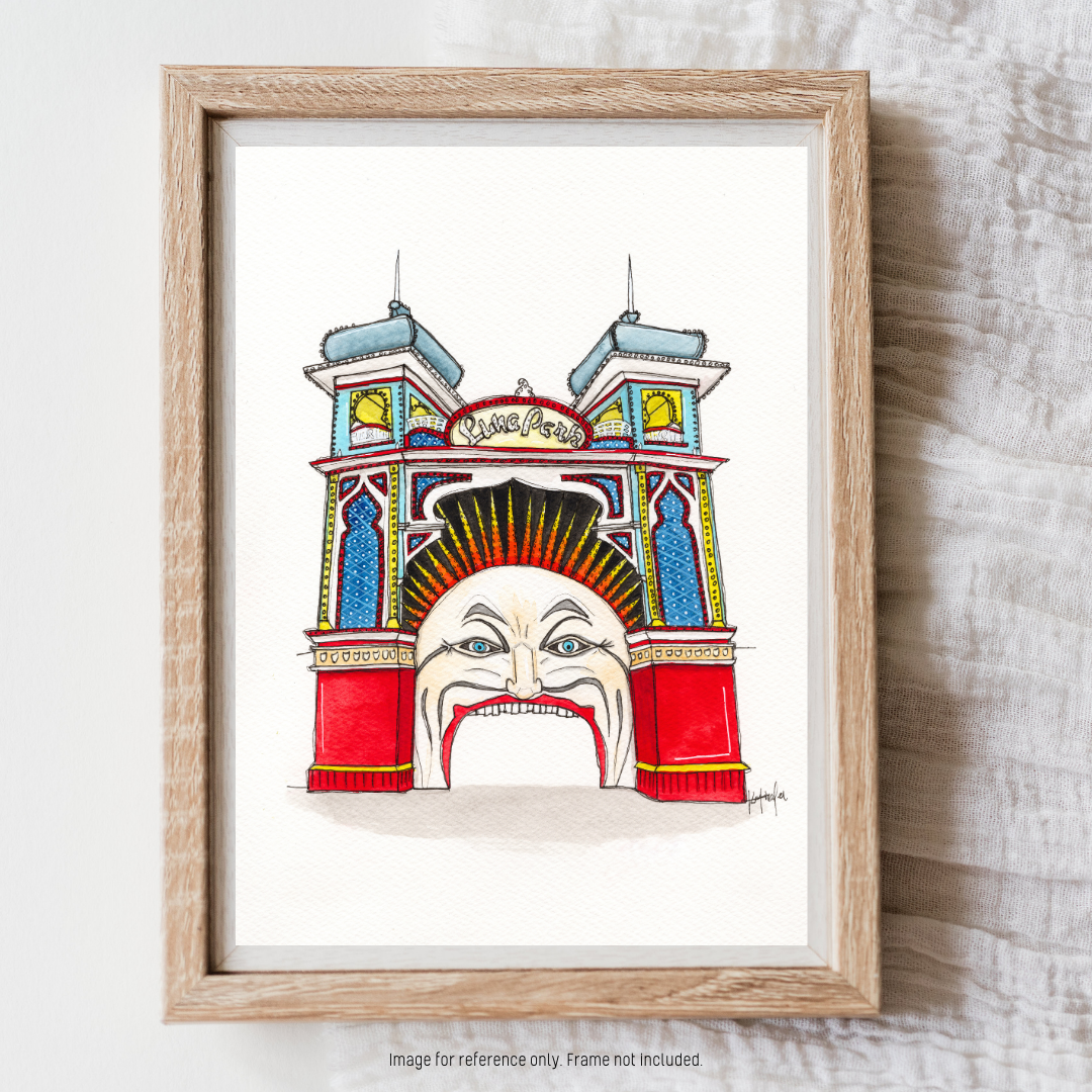 Watercolour Art Print - 'Luna Park'
