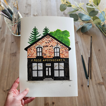 Watercolour Art Print - 'Rose Apothecary'